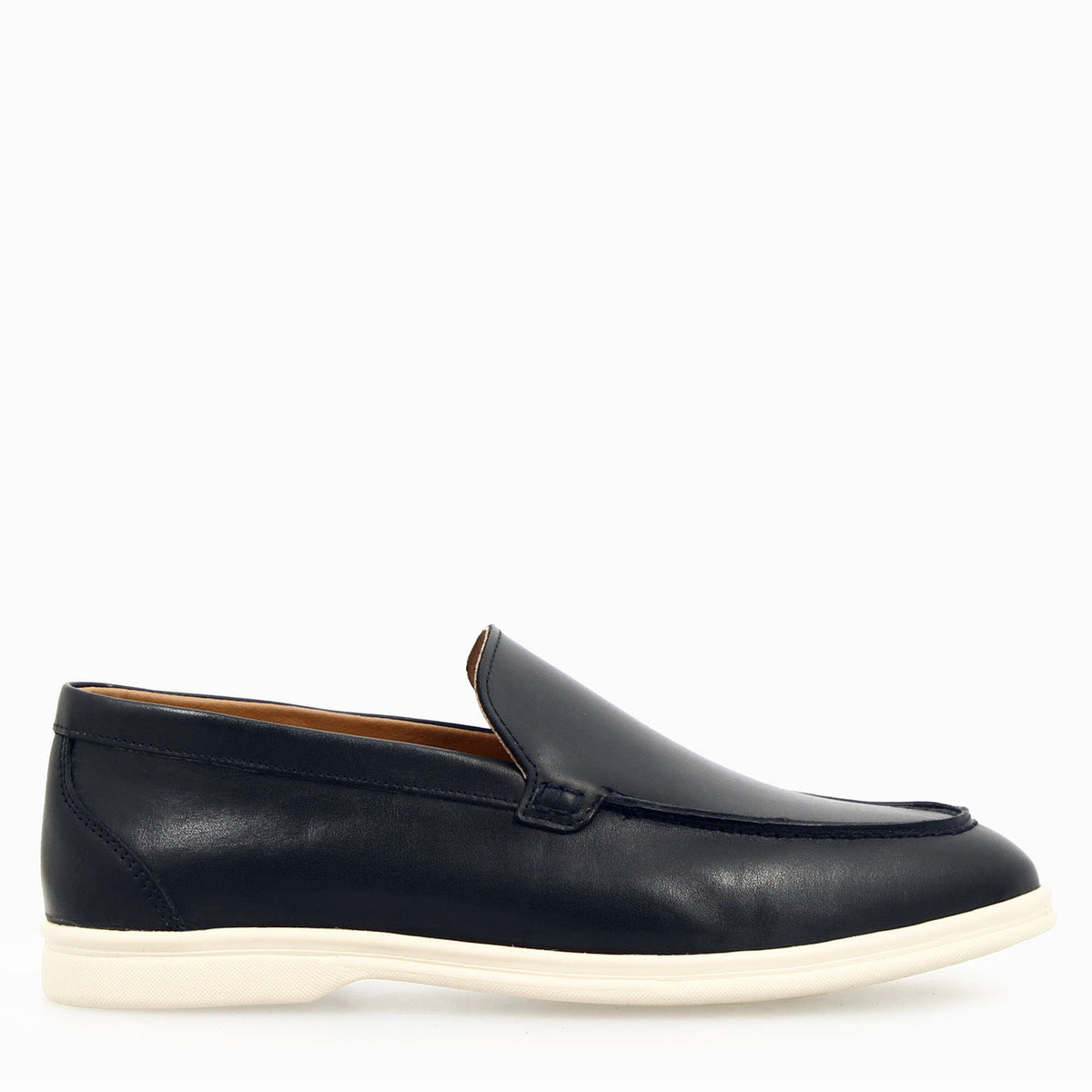 Mocassino Elite da uomo in pelle blu - LeonardoShoes