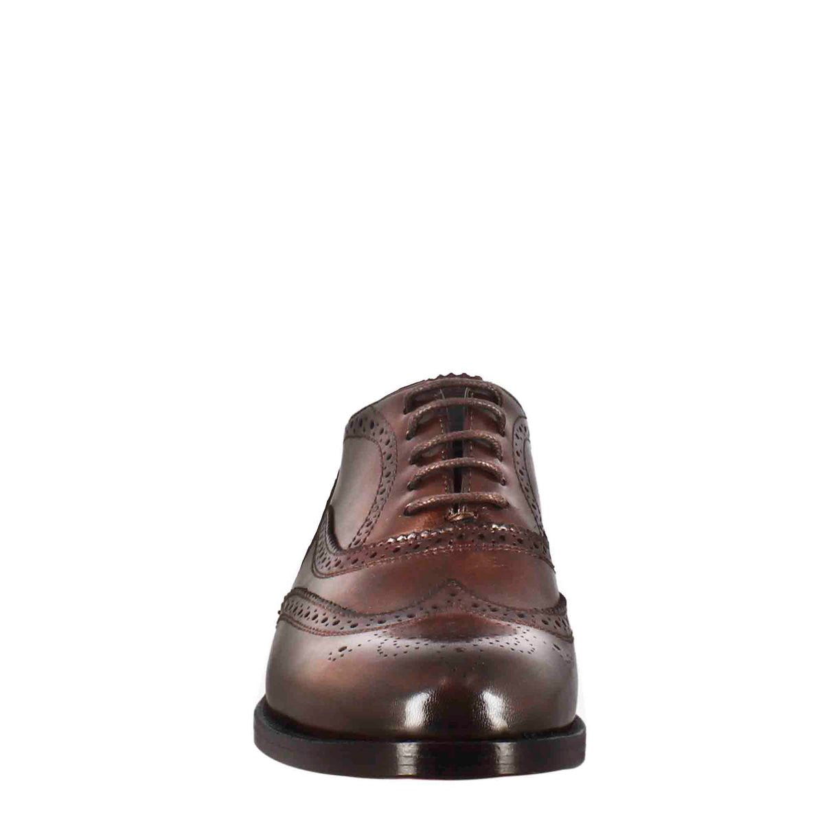 Francesina da donna con dettagli brogue in pelle marrone scuro - LeonardoShoes