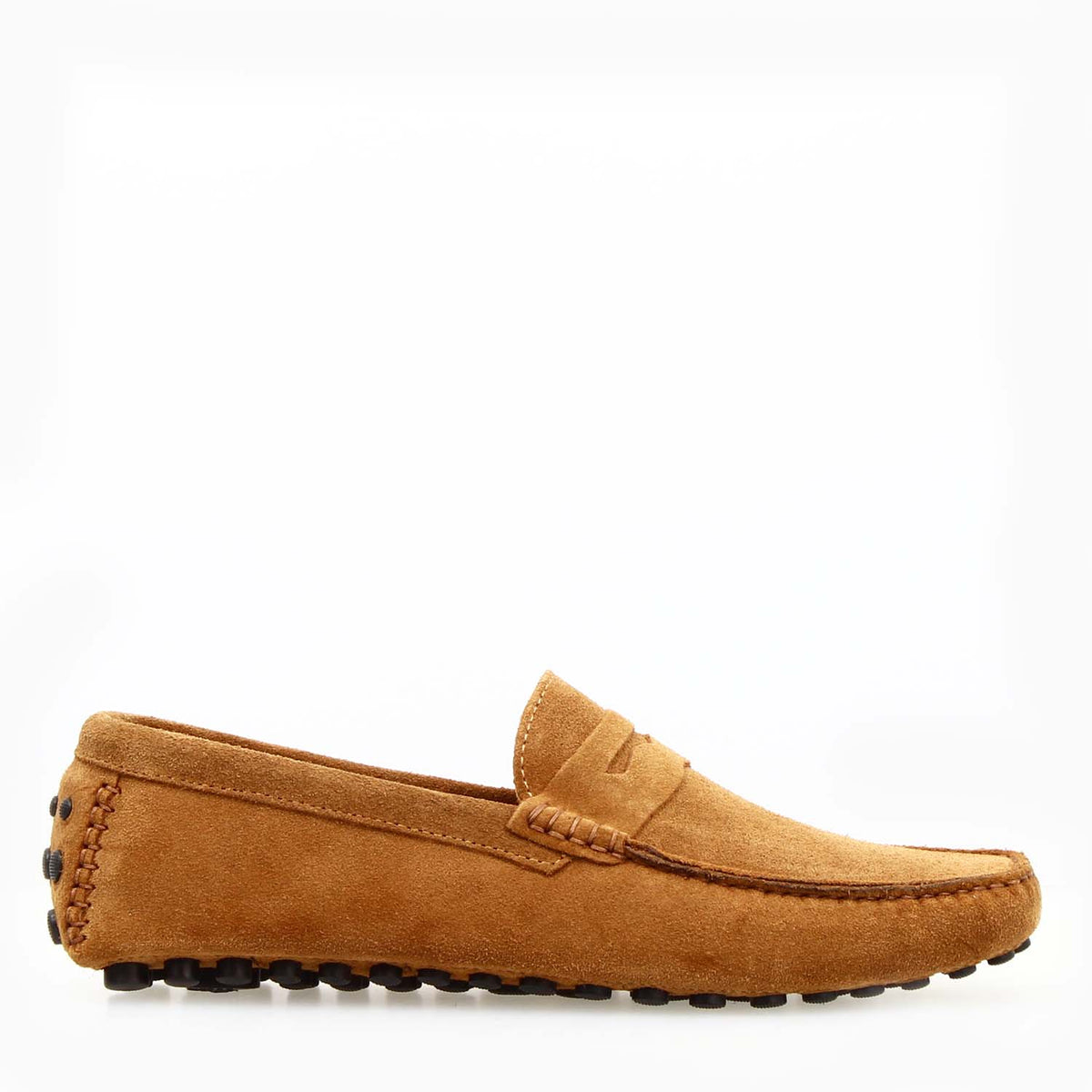 Car shoe Garda da uomo in pelle scamosciata marrone chiaro - LeonardoShoes