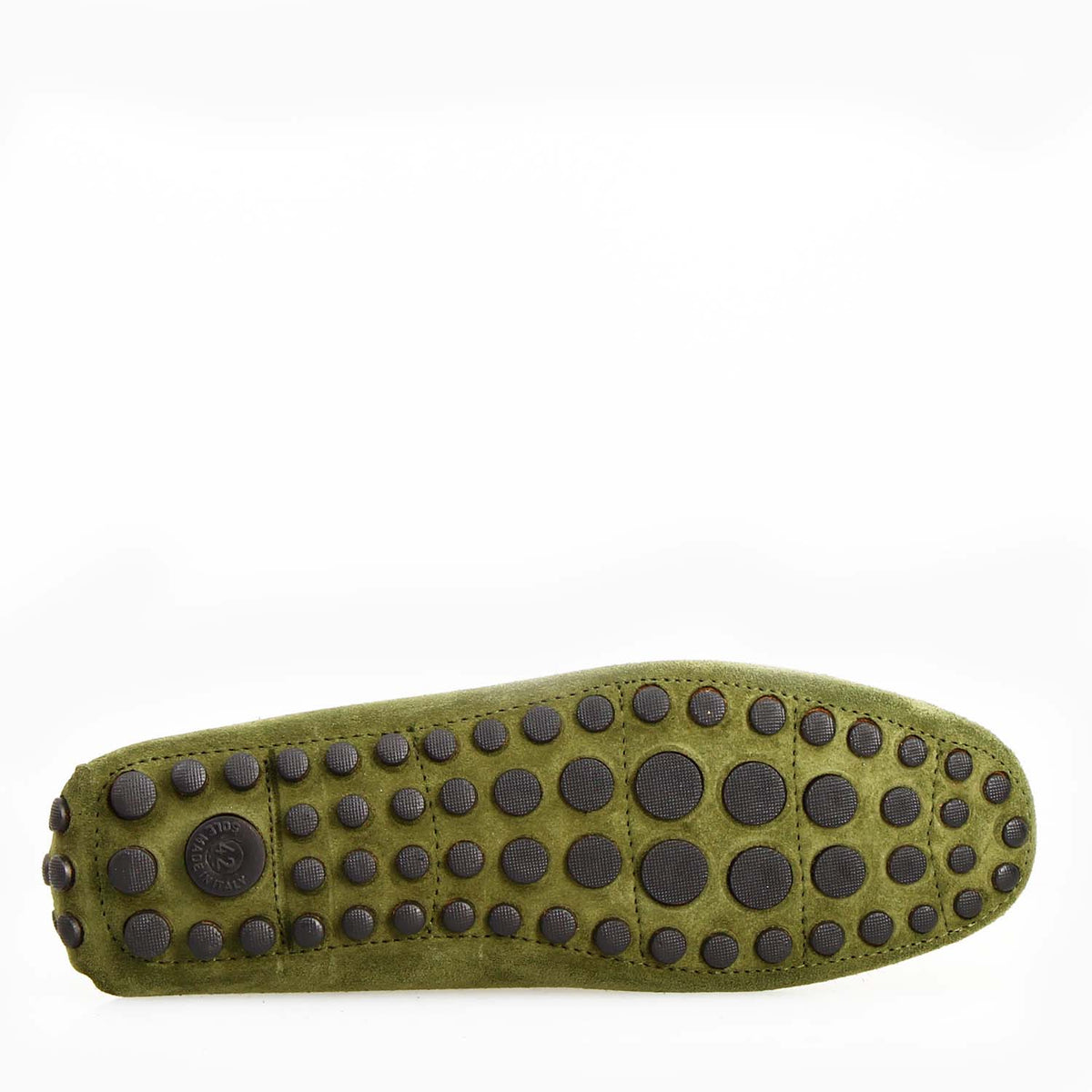 Car shoes Garda da uomo in camoscio verde - LeonardoShoes