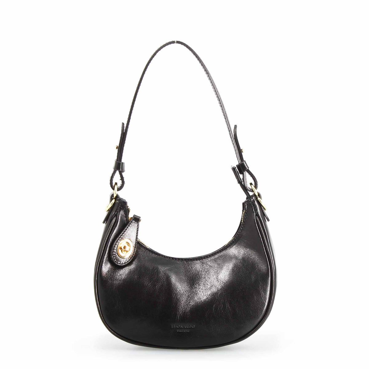 Jane - Borsa a spalla donna in pelle nera doppia chiusura