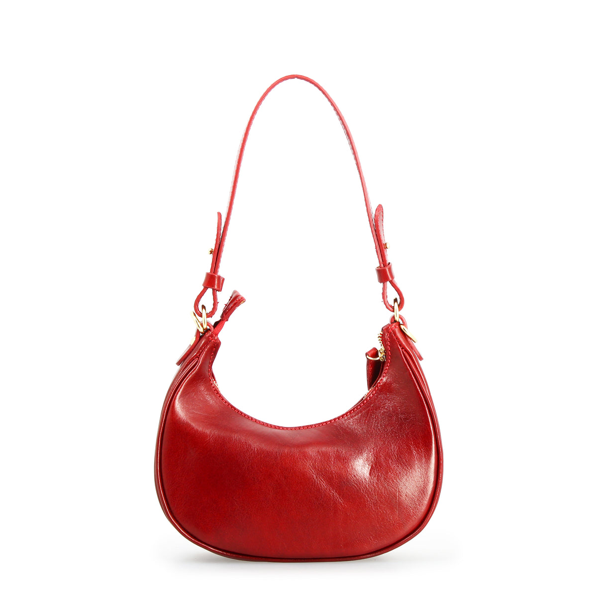 Jane - Borsa a spalla donna in pelle rossa doppia chiusura