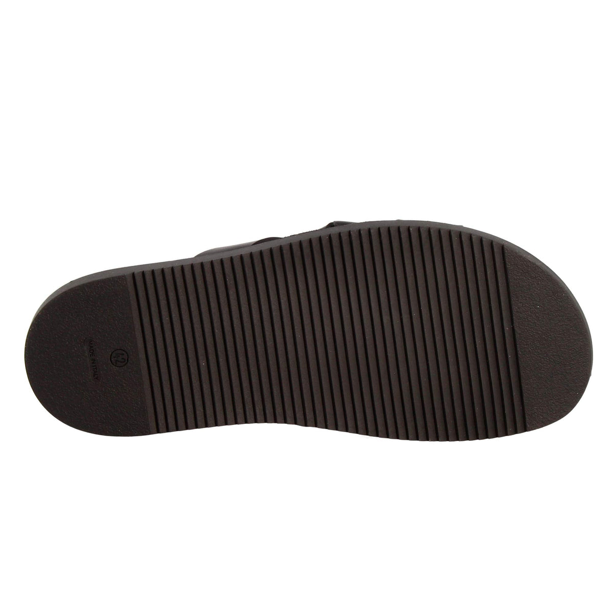 Sandali uomo a H in pelle stampata marrone scuro - LeonardoShoes