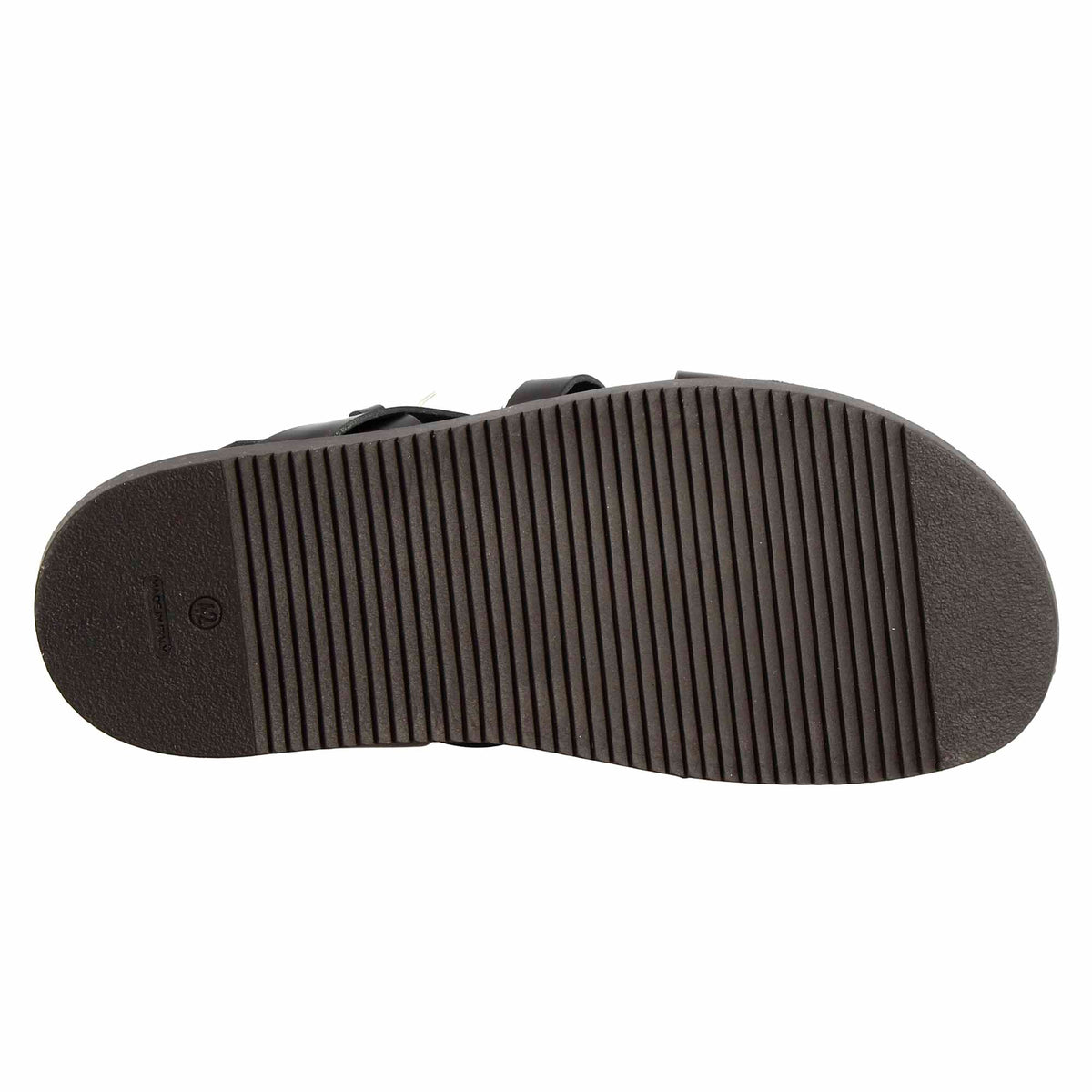 Sandali artigianali da uomo con fasce in pelle colore nero - LeonardoShoes