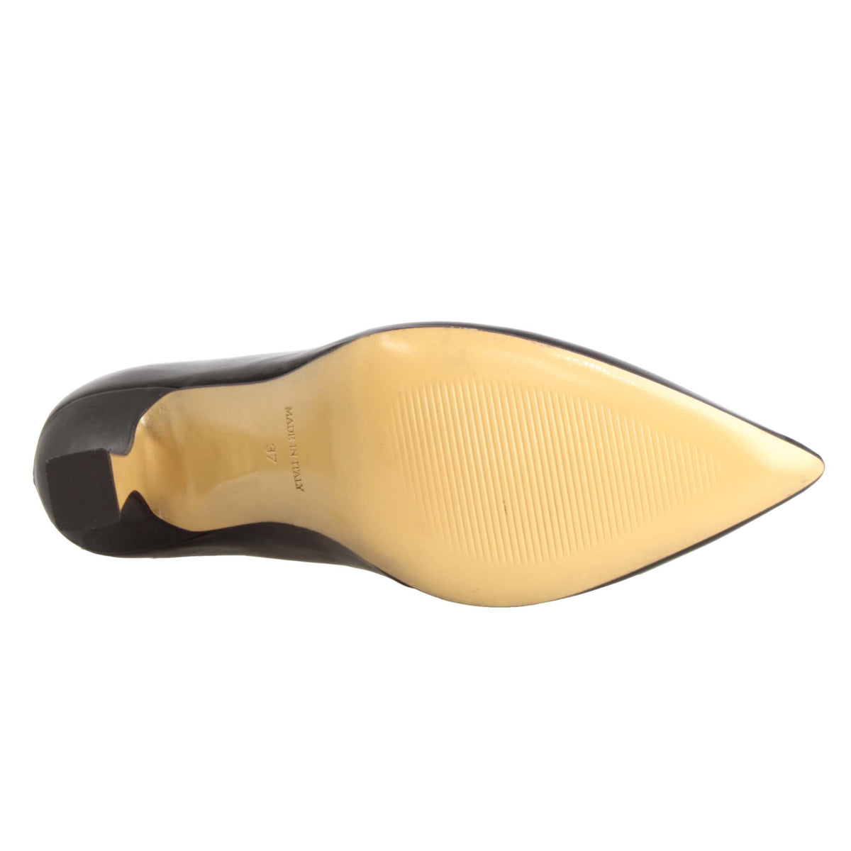 Décolleté nera da donna in pelle a punta e tacco medio - LeonardoShoes