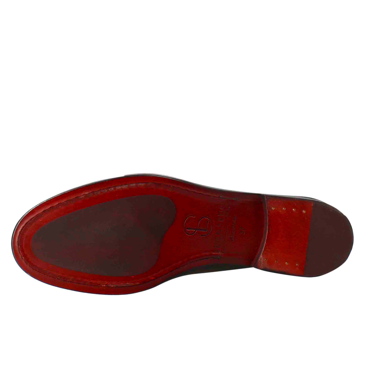 Mocassino da donna con bocca di leone in pelle nero - LeonardoShoes