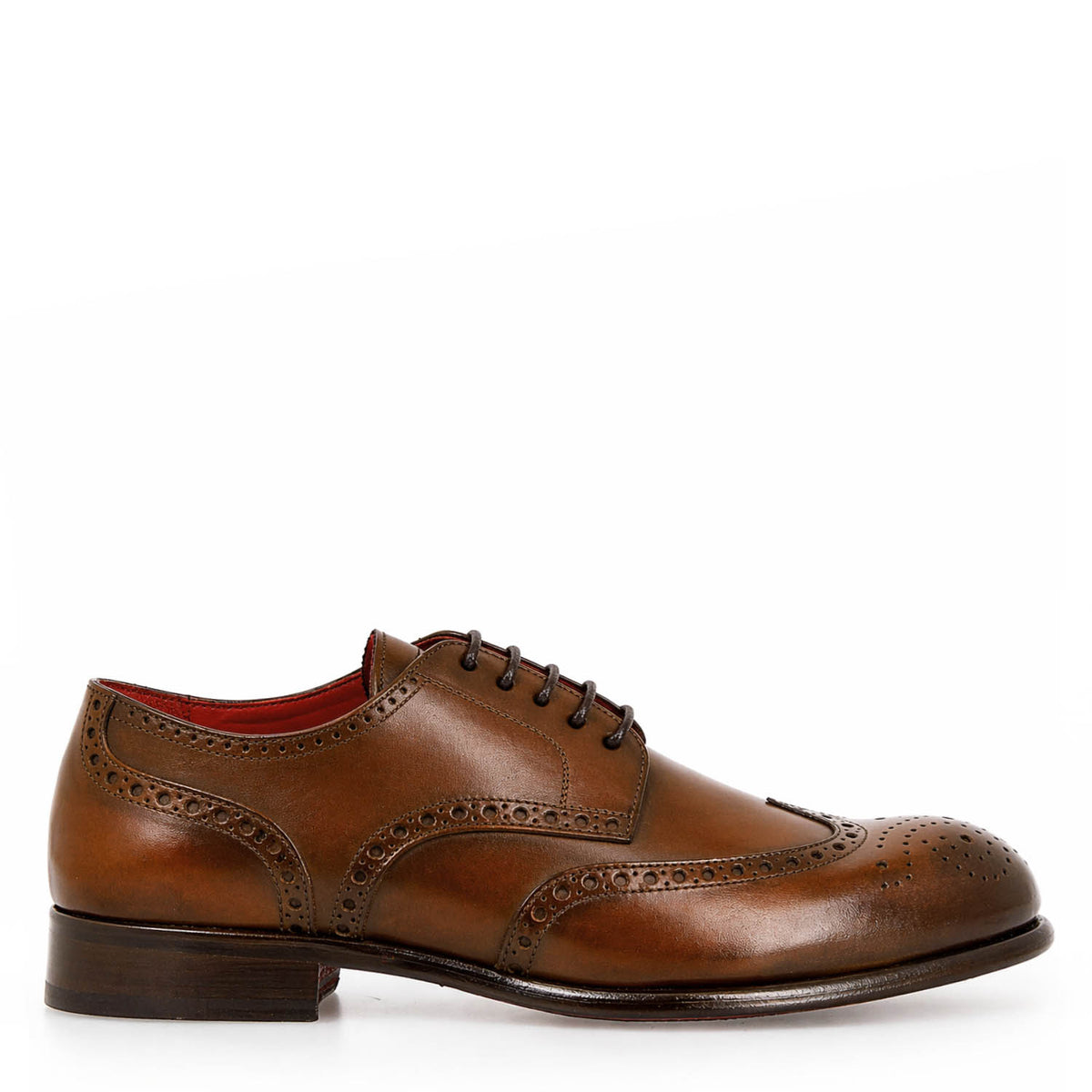 Derby brogue marrone da uomo Ottaviano - LeonardoShoes