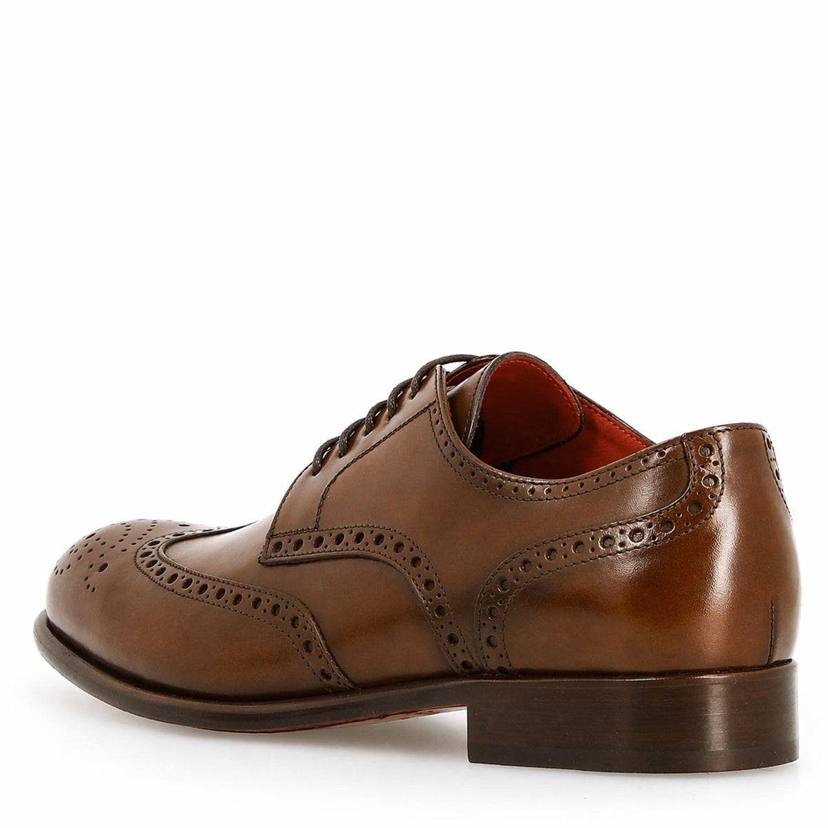 Derby brogue marrone da uomo Ottaviano - LeonardoShoes