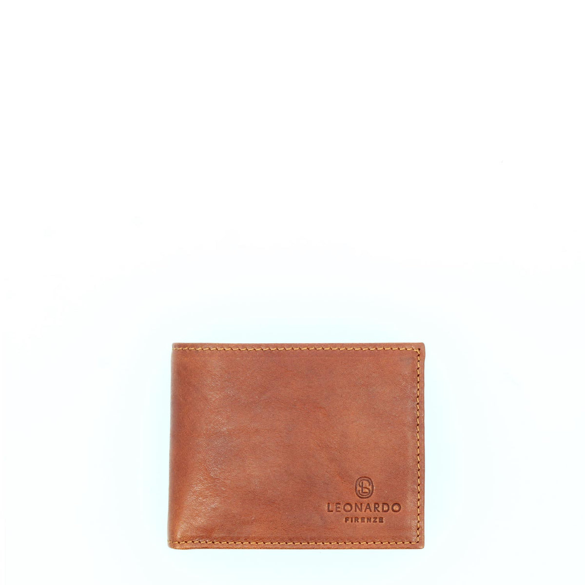 Portafoglio in pelle marrone con porta tessere monete e banconote P4 - LeonardoShoes