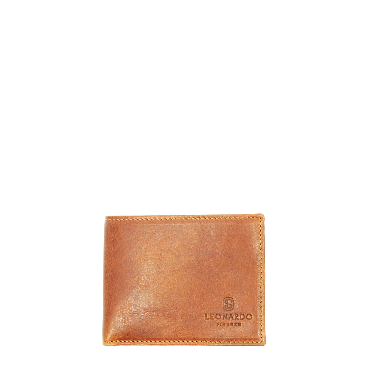 Portafoglio in pelle marrone con porta tessere e doppio banconote P5 - LeonardoShoes