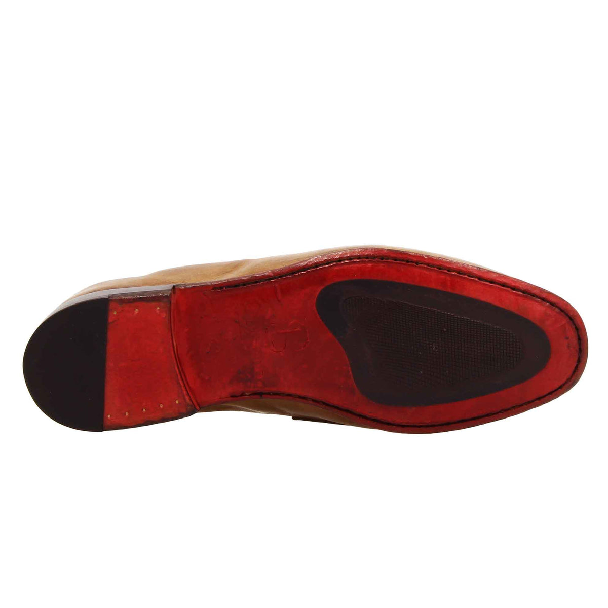 Mocassino marrone artigianale da uomo con fibbia in pelle pregiata - LeonardoShoes