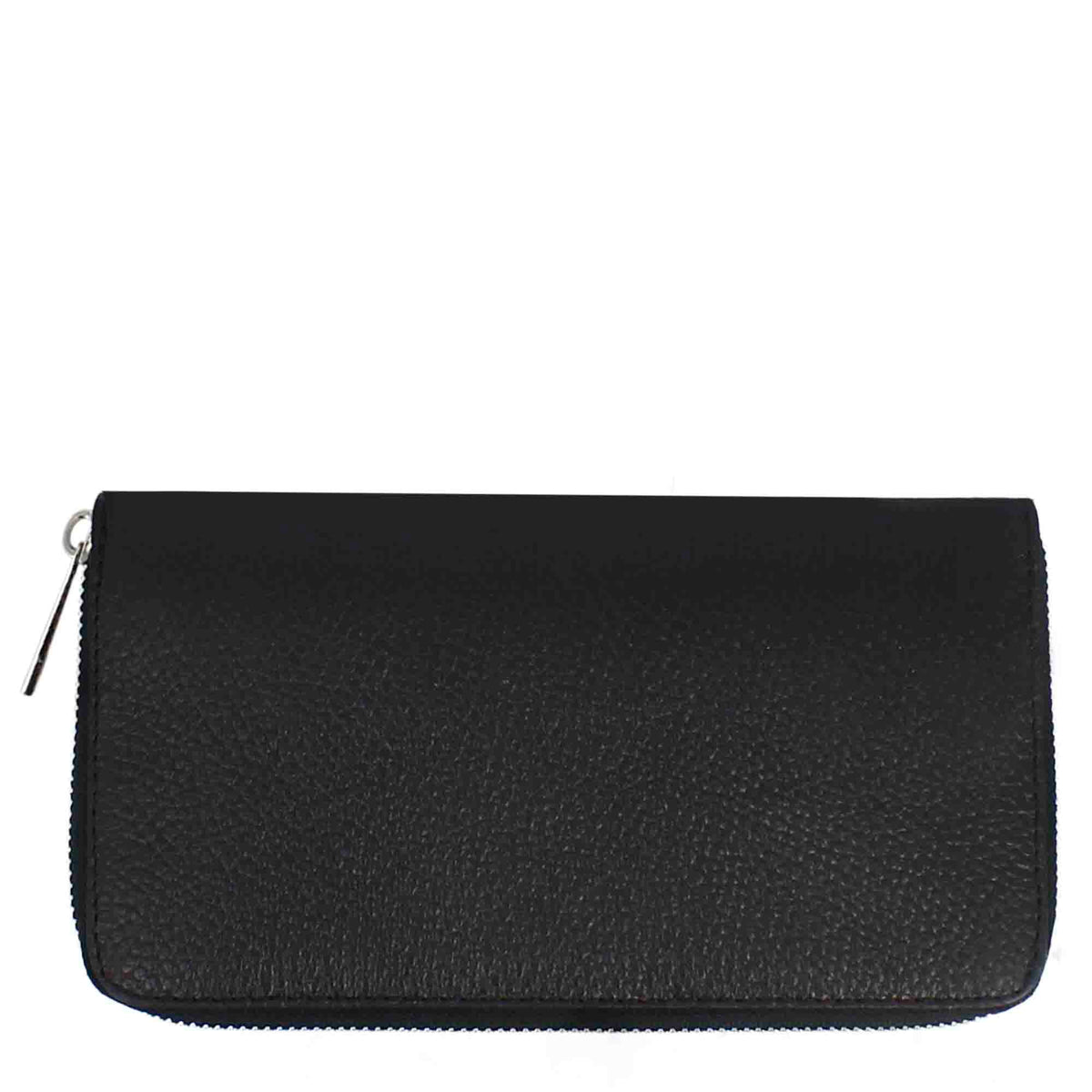 Portafoglio grande da donna in pelle con cerniera - LeonardoShoes