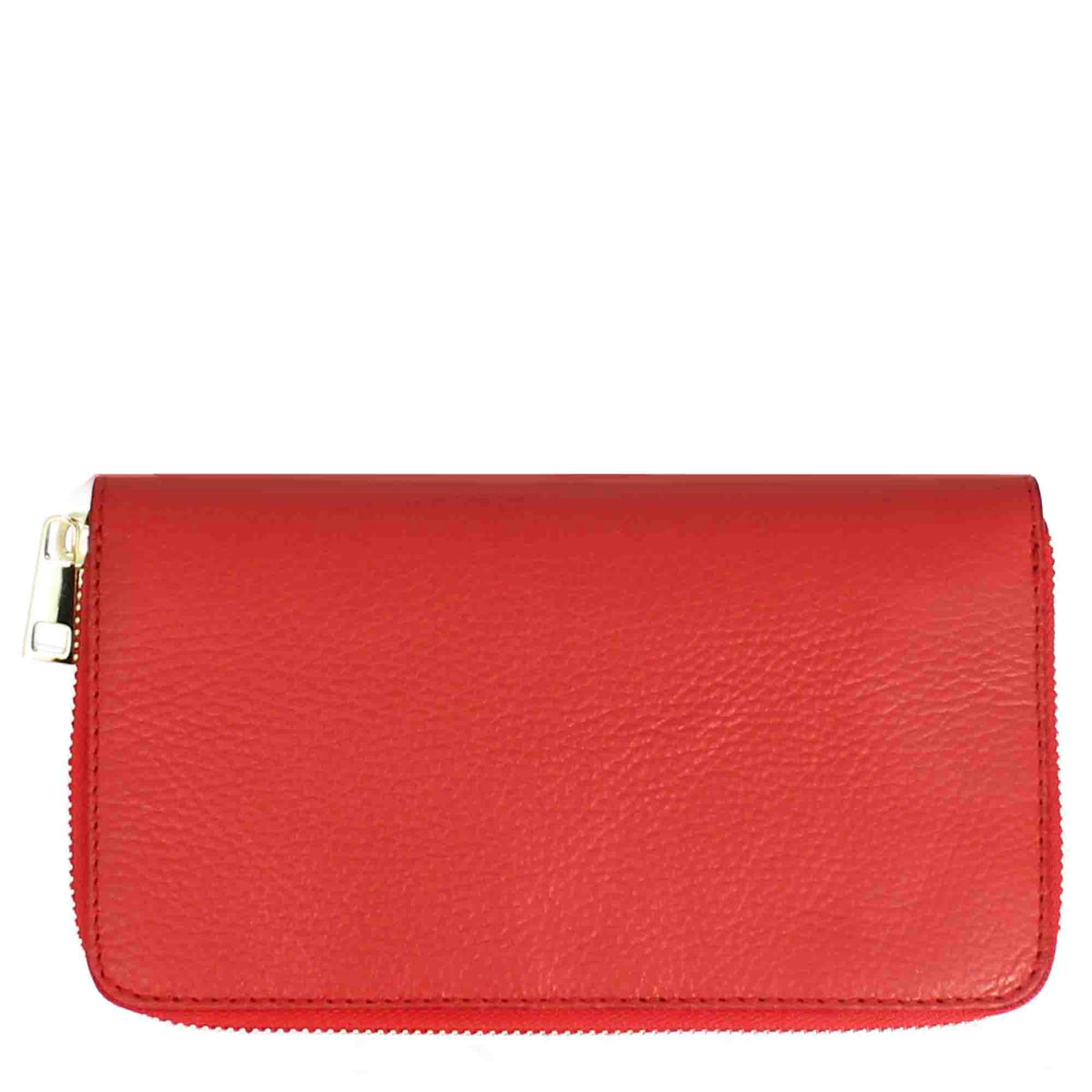 Portafoglio grande da donna in pelle con cerniera - LeonardoShoes