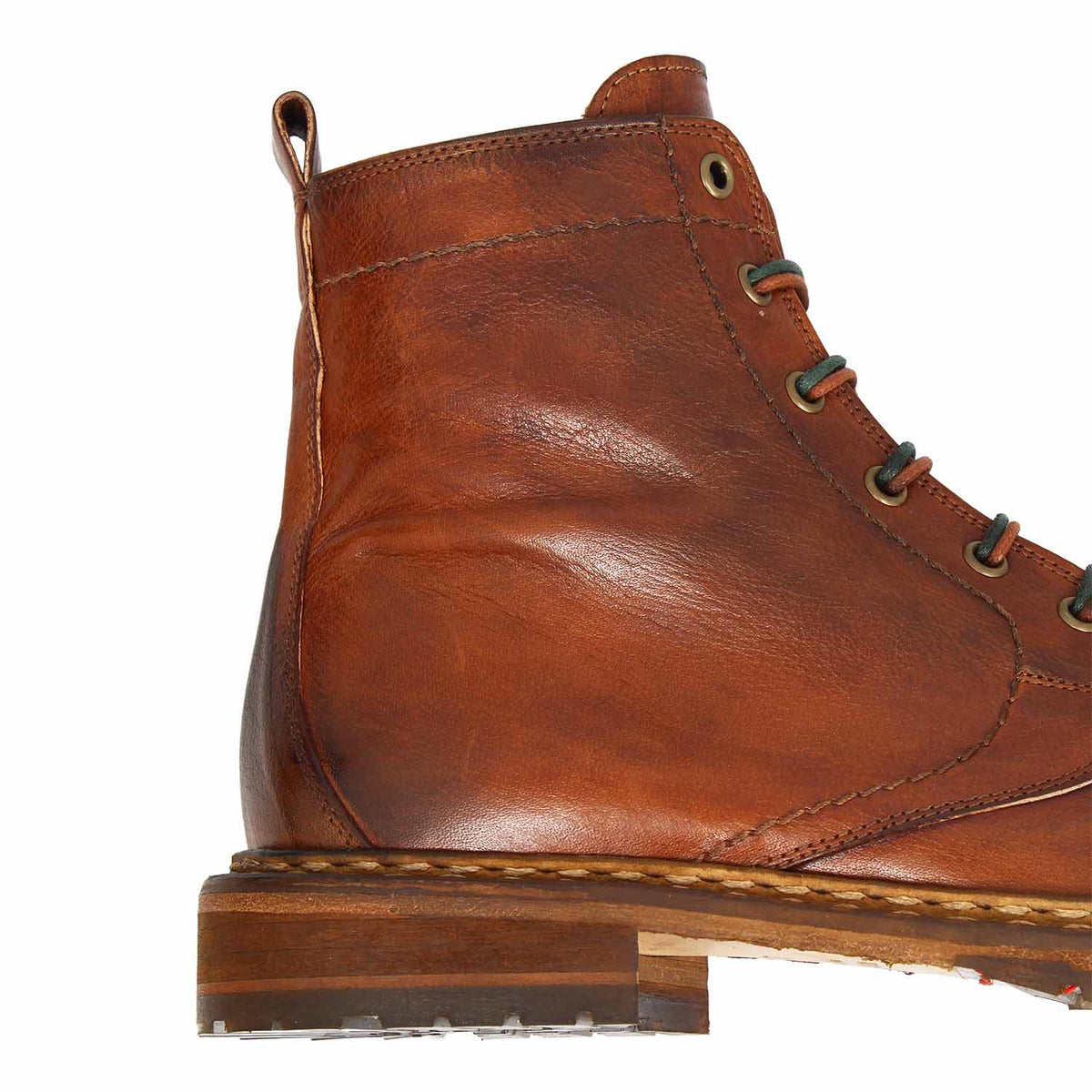 Seneca polacchino stringato da uomo in pelle marrone