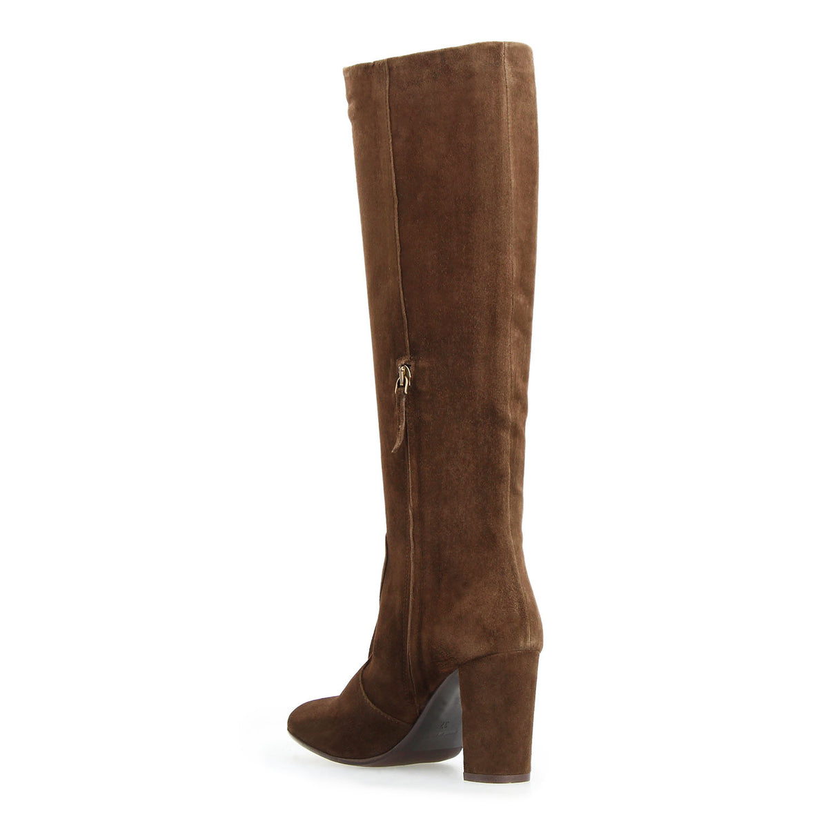 Signoria - Stivale tacco alto da donna in camoscio marrone scuro