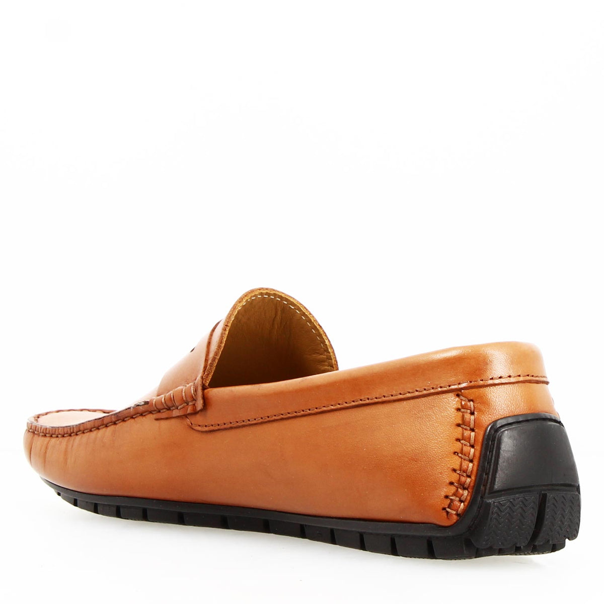 Mocassino Ulisse da uomo in pelle marrone chiaro - LeonardoShoes