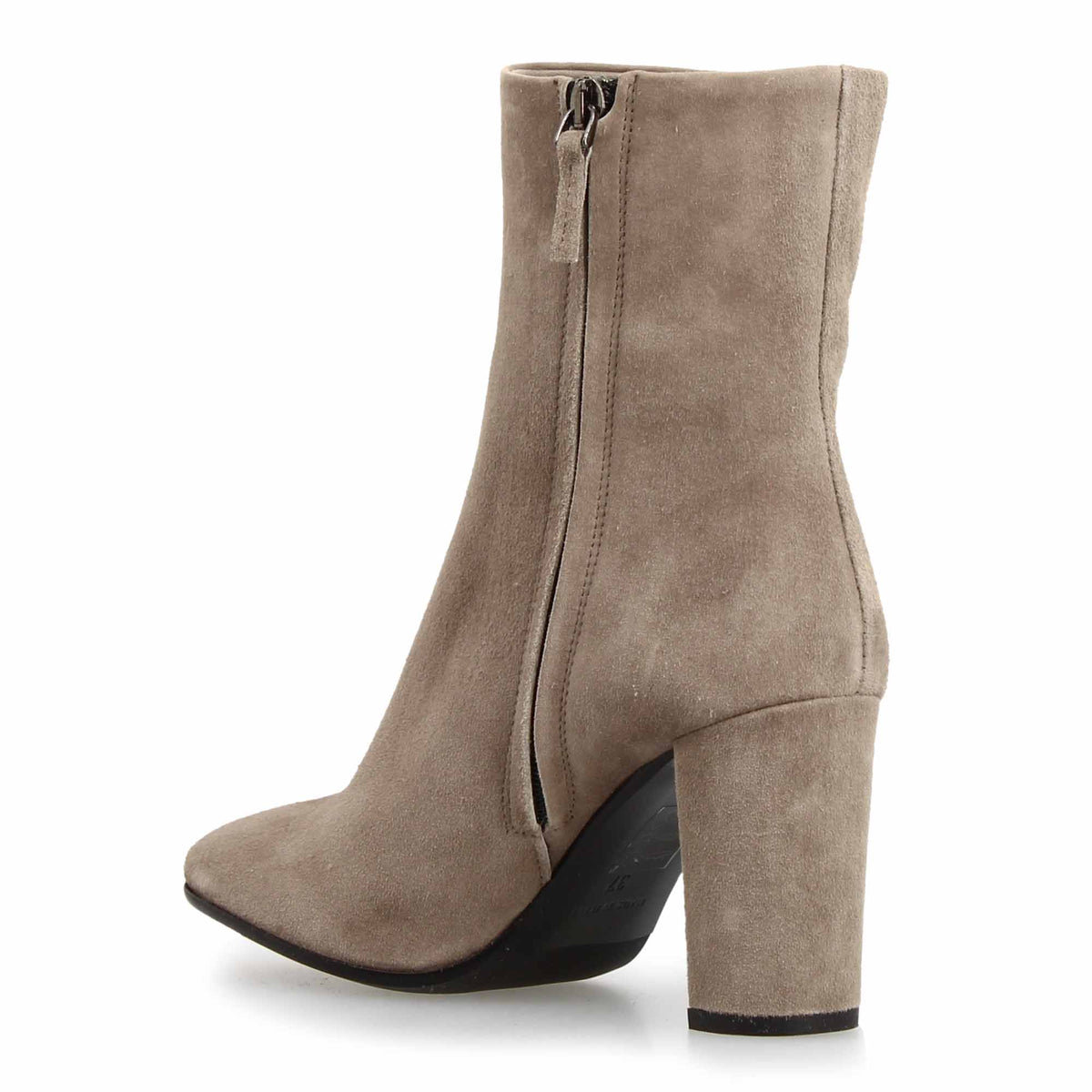 Vesper C - Stivaletto tacco alto donna in camoscio grigio