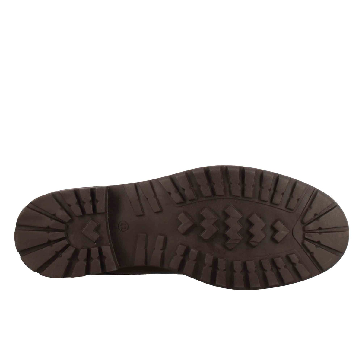 Anfibio da uomo in pelle marrone scuro con allacciatura e cerniera - LeonardoShoes