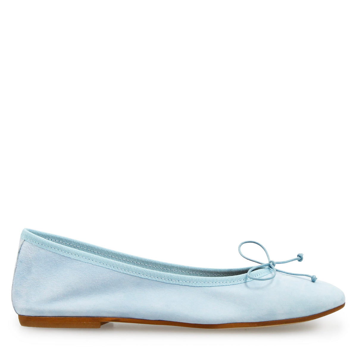 Ballerine da donna Fiocco in camoscio celeste - LeonardoShoes