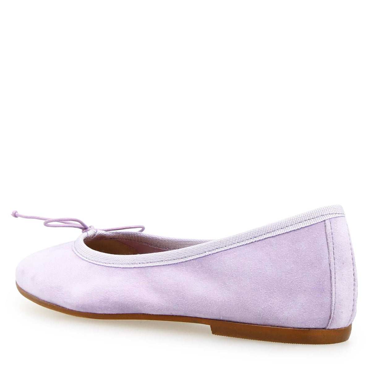 Ballerine da donna Fiocco in camoscio lilla - LeonardoShoes