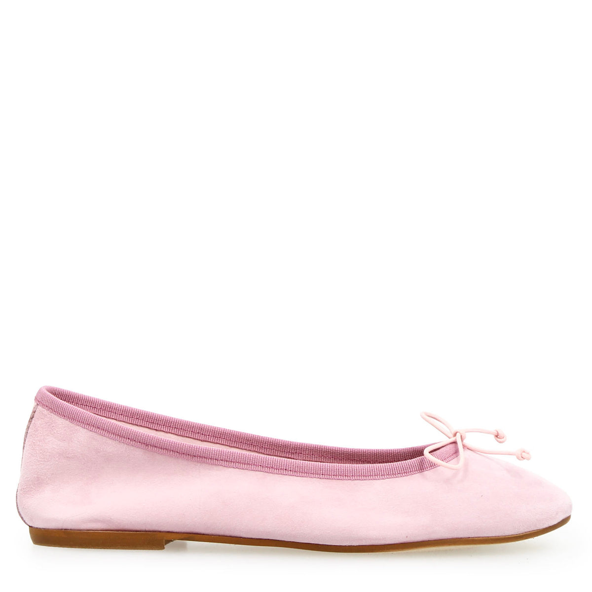 Ballerine da donna Fiocco in camoscio rosa - LeonardoShoes