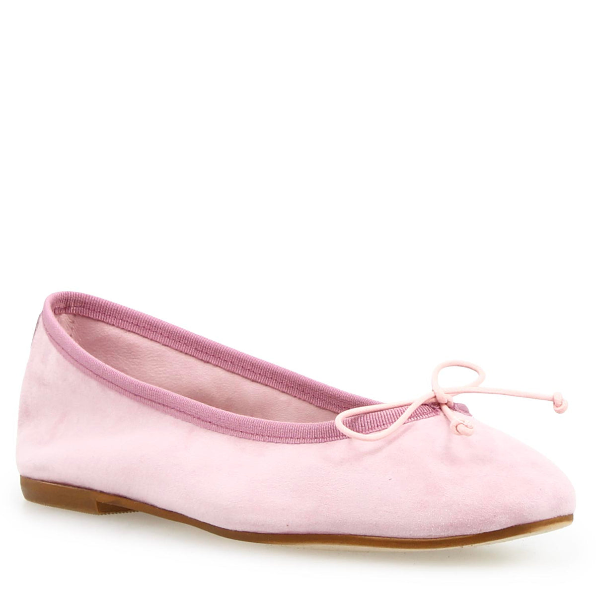 Ballerine da donna Fiocco in camoscio rosa - LeonardoShoes