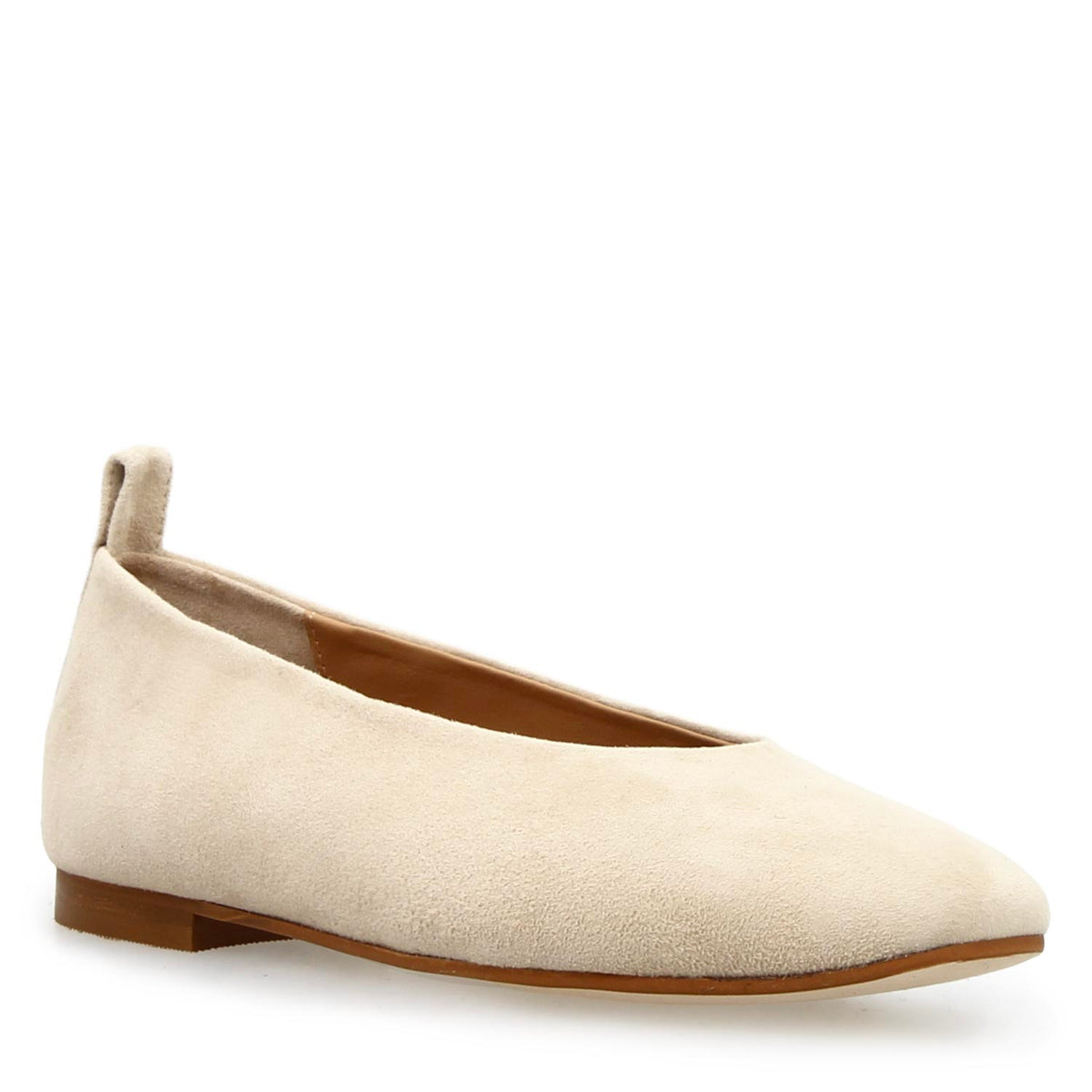 Ballerine da donna Venere in camoscio beige - LeonardoShoes