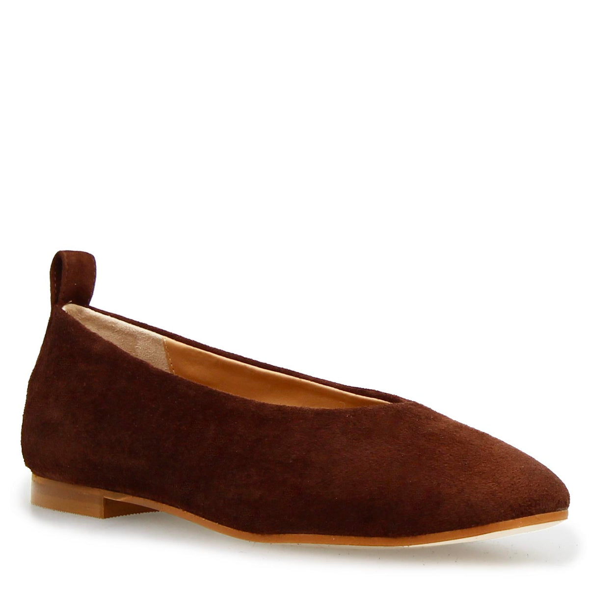 Ballerine da donna Venere in camoscio marrone - LeonardoShoes