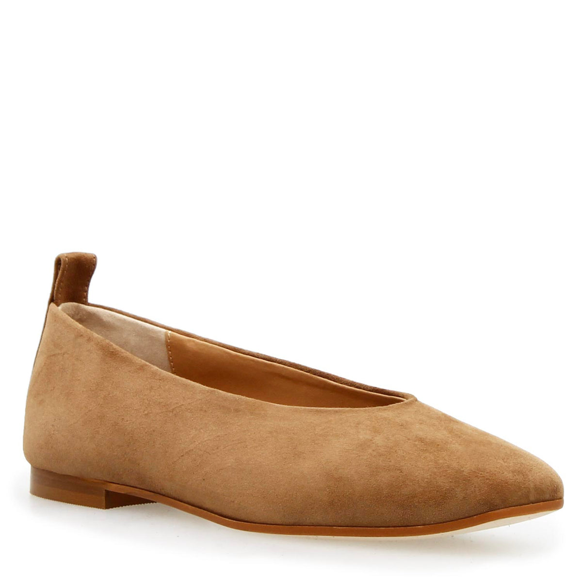 Ballerine da donna Venere in suede marrone chiaro - LeonardoShoes