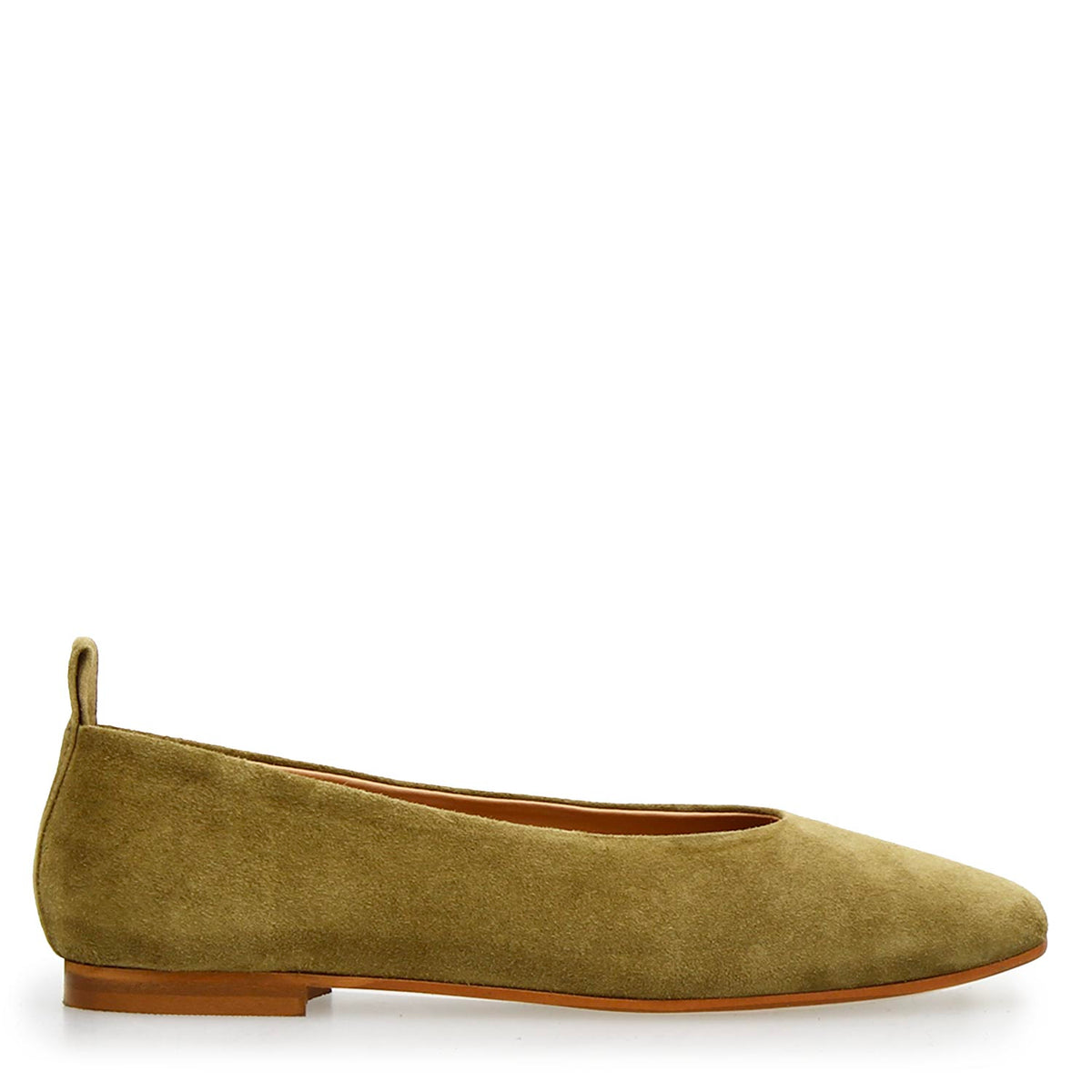 Ballerina Venere da donna in camoscio verde - LeonardoShoes