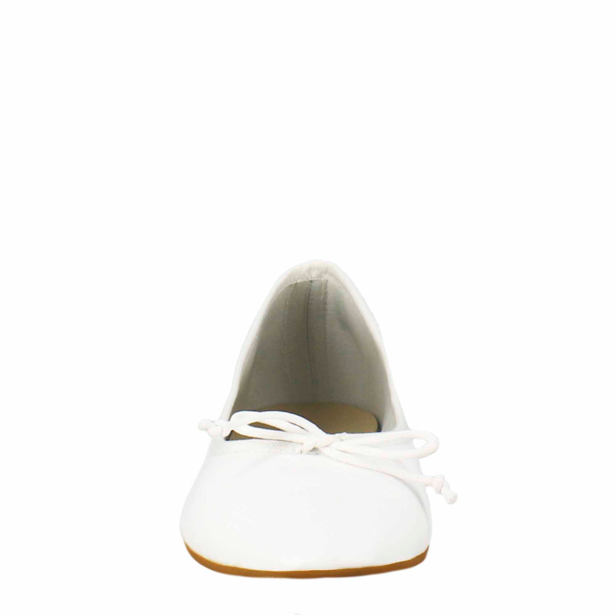Ballerine leggere da donna color bianco in pelle liscia - LeonardoShoes