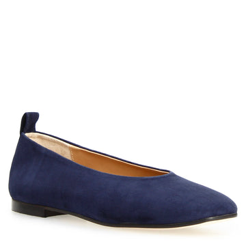 Ballerine da donna Venere in camoscio blu - LeonardoShoes