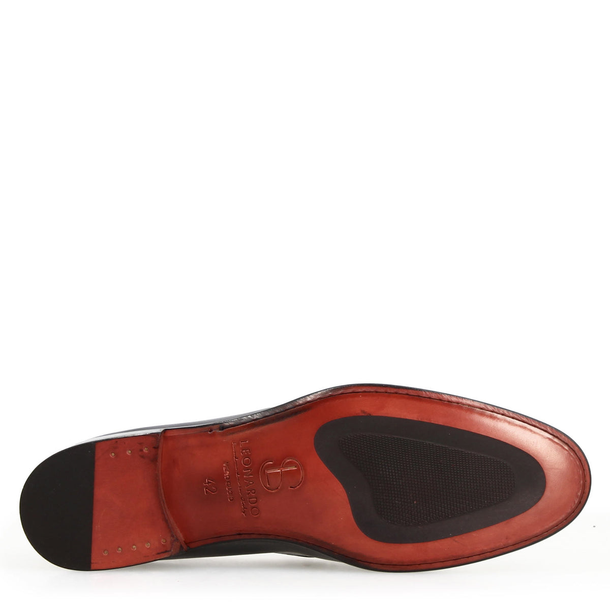 Mocassino liscio Adriano da uomo in pelle nera - LeonardoShoes