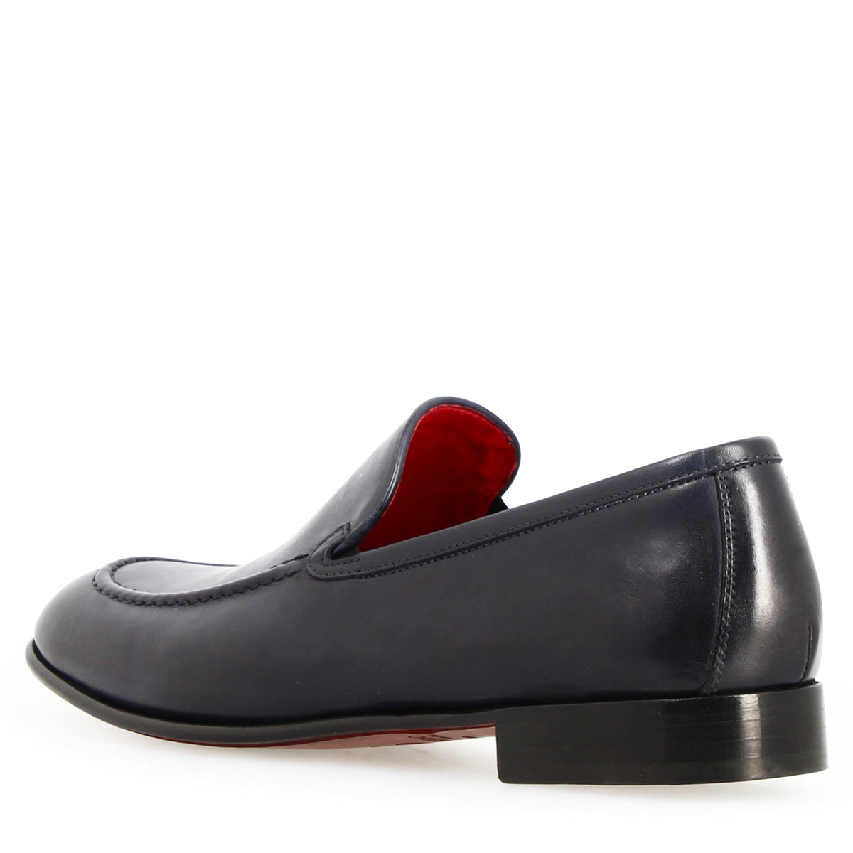 Mocassino liscio Adriano da uomo in pelle blu