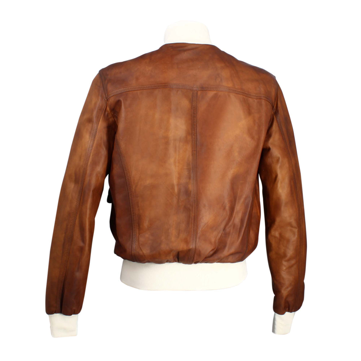 Giacca bomber Cefalù da uomo in pelle marrone - LeonardoShoes