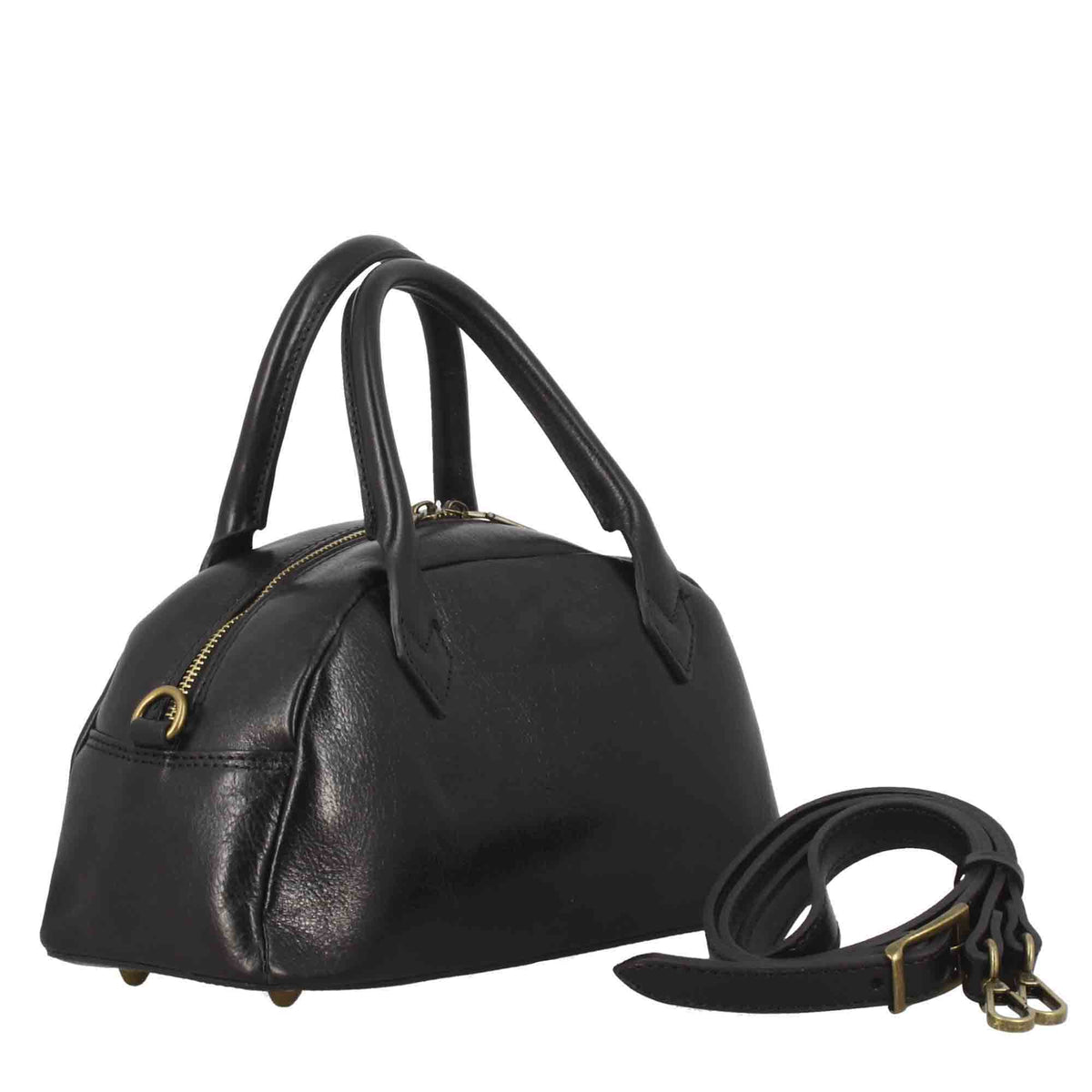 Borsa a mano Tulia bauletto da donna in pelle colore nero - LeonardoShoes