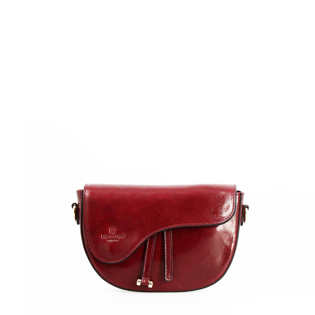 Borsa a tracolla Lena da donna in pelle bordeaux - LeonardoShoes