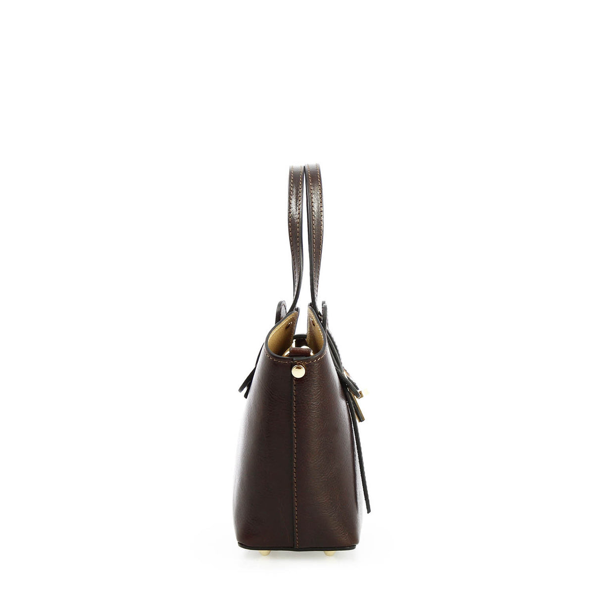 Borsa a mano Lisa da donna in pelle marrone scuro - LeonardoShoes