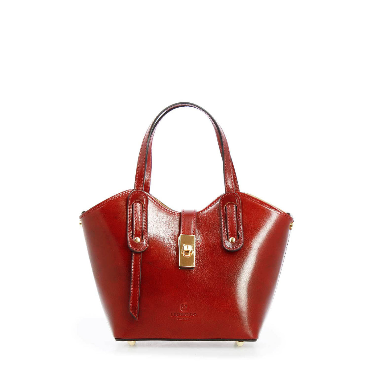 Borsa a mano Lisa da donna in pelle rossa - LeonardoShoes