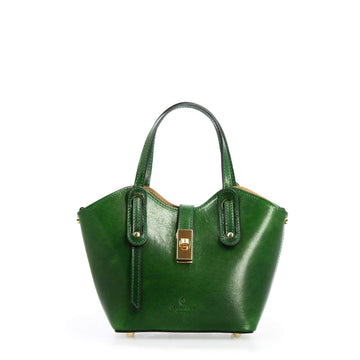 Borsa a mano Lisa da donna in pelle verde - LeonardoShoes