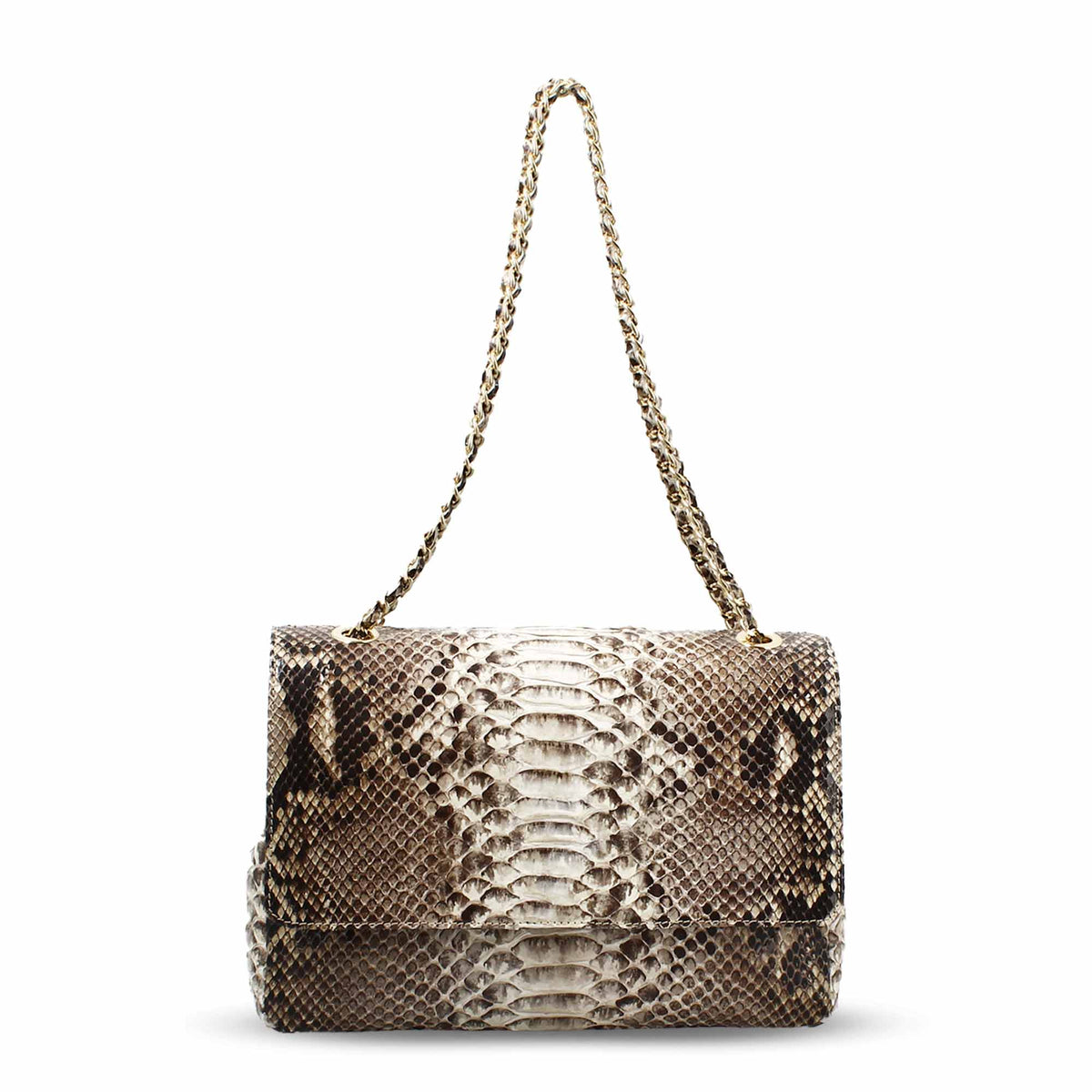 Borsa a spalla da donna in pelle pregiata marrone