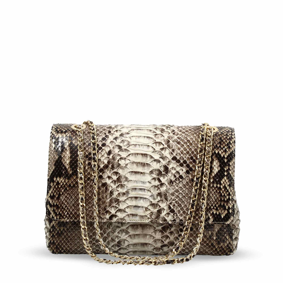 Borsa a spalla da donna in pelle pregiata marrone