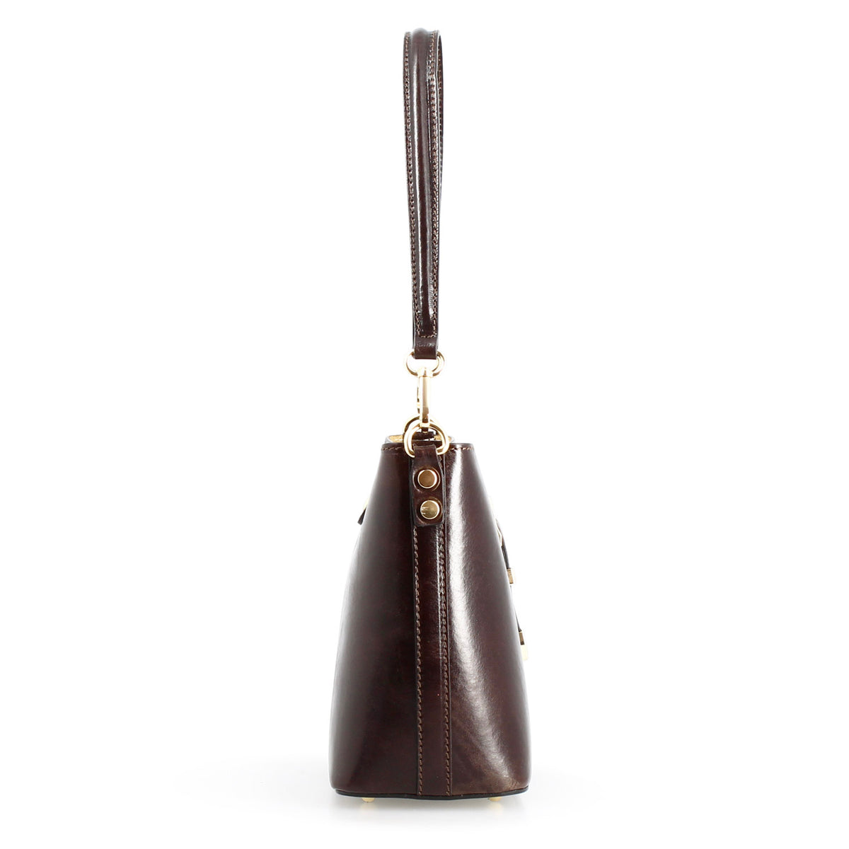 Borsa a spalla da donna in pelle marrone Atena