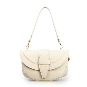 Borsa a spalla Ofelia da donna in pelle bianca - LeonardoShoes