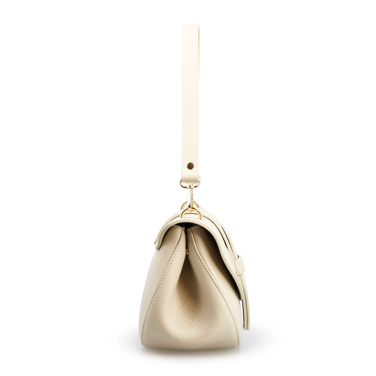 Borsa a spalla Ofelia da donna in pelle bianca - LeonardoShoes