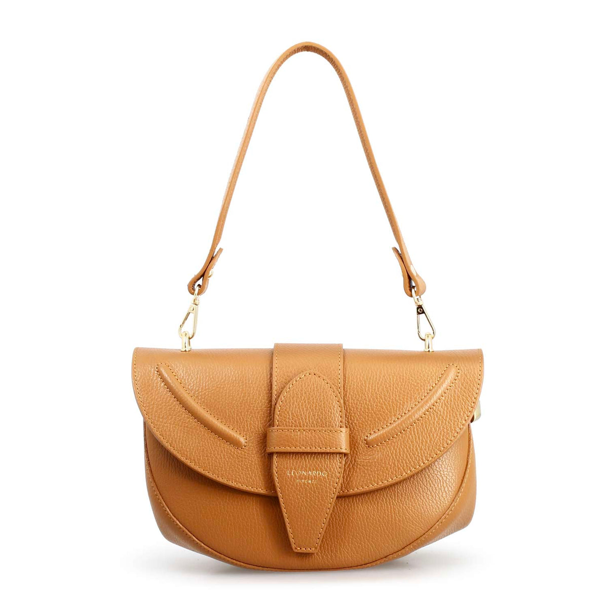 Borsa a spalla Ofelia da donna in pelle marrone chiaro - LeonardoShoes