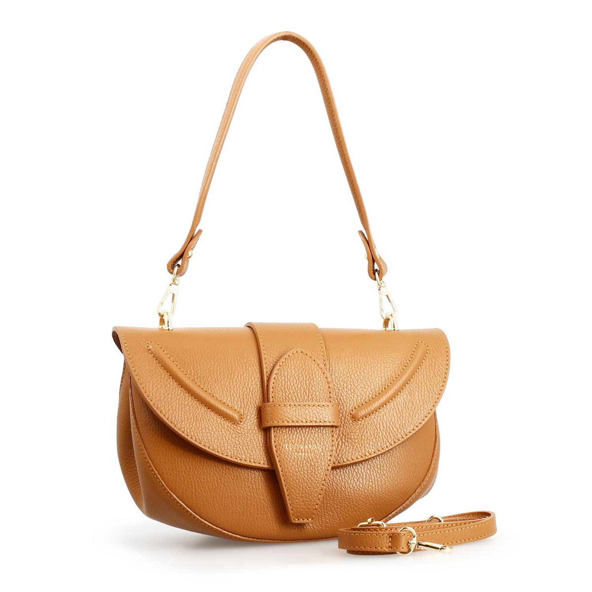Borsa a spalla Ofelia da donna in pelle marrone chiaro - LeonardoShoes