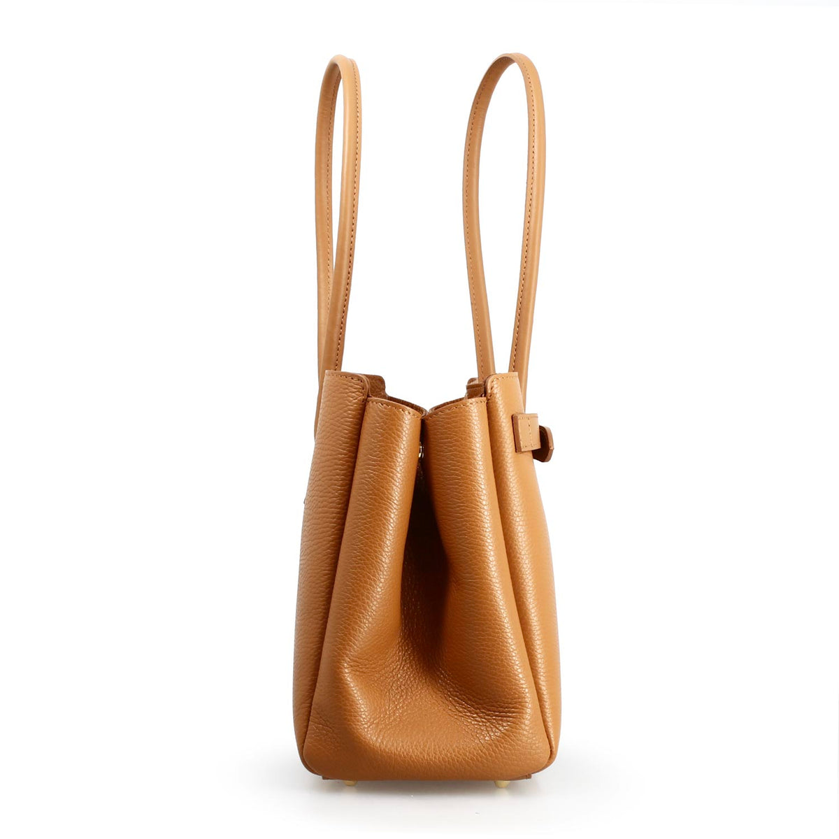 Borsa a spalle da donna in pelle marrone chiaro Giulia - LeonardoShoes