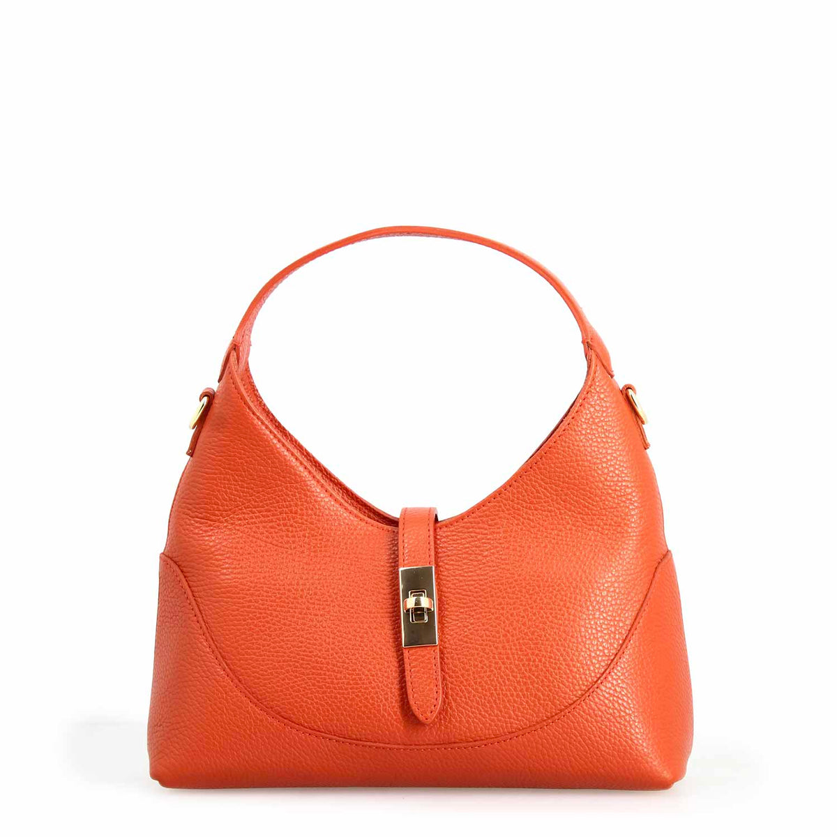 Borsa a mano Medusa da donna in pelle arancione