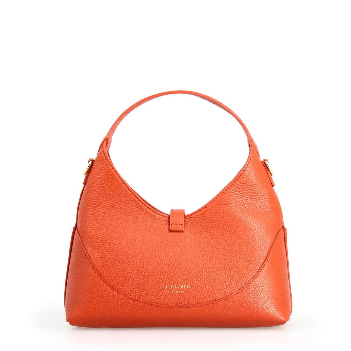 Borsa a mano Medusa da donna in pelle arancione